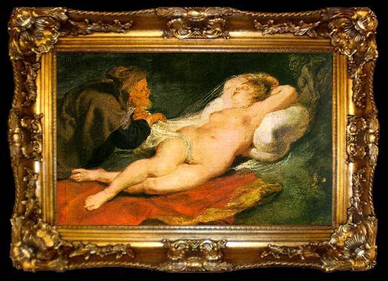 framed  Peter Paul Rubens Angelica and the Hermit, ta009-2